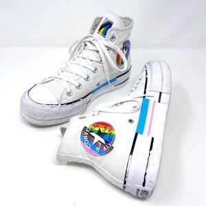 Converse Pride Rainbow Chuck Taylor All Star High Top Lift Platform Sneakers 6.5